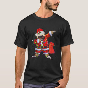 Dabbing Santa Sloth Merry Slothmas Christmas Kids T-Shirt