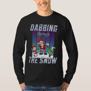 Dabbing Santa Snowman Friends Christmas Kids Boys T-Shirt