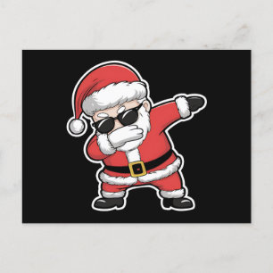 Dabbing Santa Xmas Lights Kids Christmas Gifts Holiday Postcard