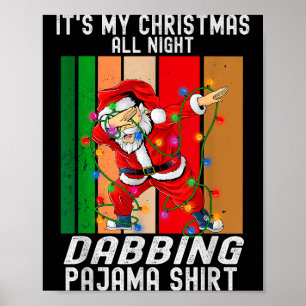Dabbing Santaclaus All Christmas Night Dab Dance Poster