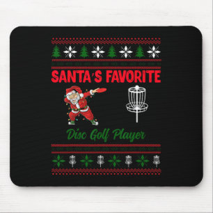 Dabbing Santa's Favourite Disc Golf Player Christm Mouse Pad