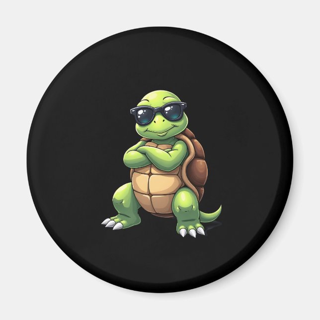 Dabbing Sea Turtle Animal Lover Save The Turtles ( Magnet (Front)