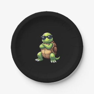 Dabbing Sea Turtle Animal Lover Save The Turtles ( Paper Plate