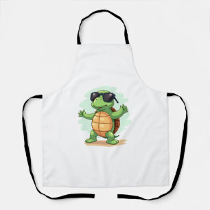 Dabbing Sea Turtle Animal Lover Save The Turtles T Apron
