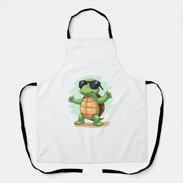Dabbing Sea Turtle Animal Lover Save The Turtles T Apron (Front)