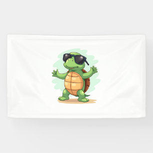 Dabbing Sea Turtle Animal Lover Save The Turtles T Banner