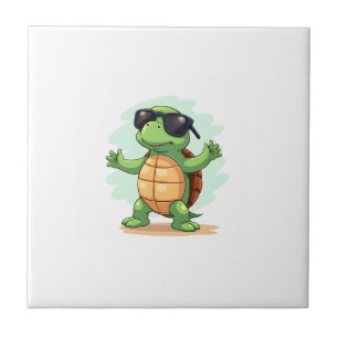Dabbing Sea Turtle Animal Lover Save The Turtles T Ceramic Tile