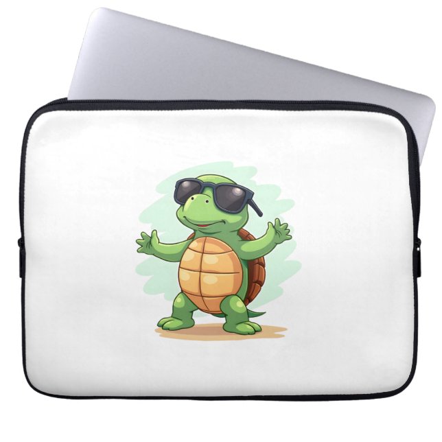 Dabbing Sea Turtle Animal Lover Save The Turtles T Laptop Sleeve (Front)