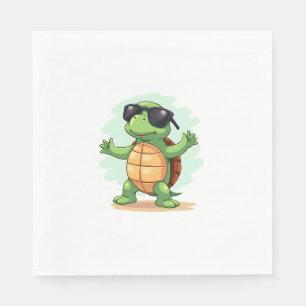 Dabbing Sea Turtle Animal Lover Save The Turtles T Napkin