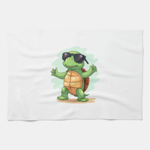 Dabbing Sea Turtle Animal Lover Save The Turtles T Tea Towel