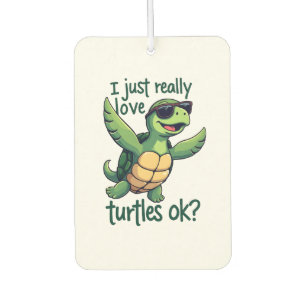 Dabbing Sea Turtle I Just Really Love Turtles Ok_  Car Air Freshener
