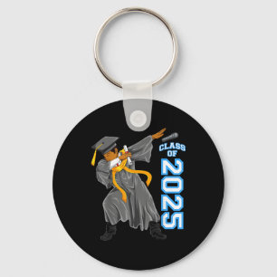 Dabbing Senior Cl Of 2025 Graduation Gift Black Me Key Ring