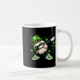 Dabbing shamrock baseball st patrick's day kids bo coffee mug
