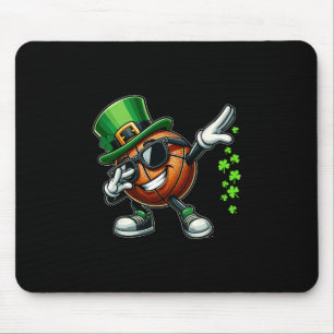 Dabbing Shamrock Sketll Funny St Patrick's Day Kid Mouse Pad
