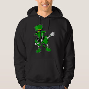 Dabbing Shamrock St Patrick's Day Boys Girls Kids  Hoodie