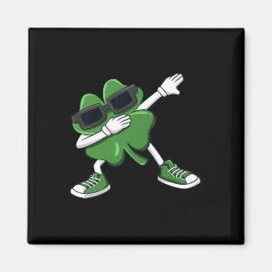 Dabbing Shamrock St Patrick's Day Fun Boys Girls K Magnet