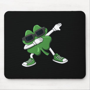 Dabbing Shamrock St Patrick's Day Fun Boys Girls K Mouse Pad