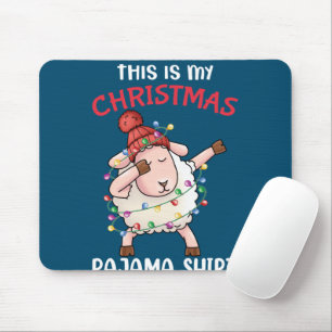 Dabbing Sheep This Is My Christmas Pajama Xmas Mouse Pad