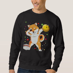 Dabbing Shiba Bowling   Bowling  Boy Girl Sweatshirt