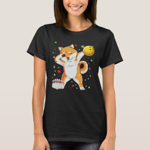 Dabbing Shiba Bowling   Bowling  Boy Girl T-Shirt