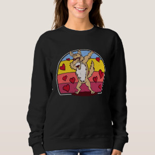 Dabbing Siberian Husky Heart Valentine's Day Dab D Sweatshirt
