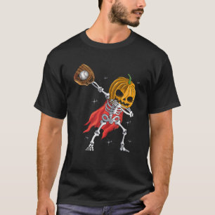 Dabbing Skeleton Baseball Apparel Halloween Boys K T-Shirt