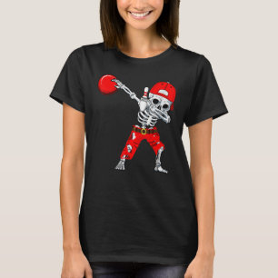 Dabbing Skeleton Bowling   Skull Halloween Costume T-Shirt