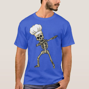 Dabbing Skeleton Chef Halloween Boys Kids Dabbing T-Shirt