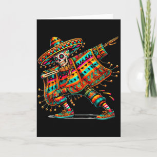 Dabbing Skeleton Cinco De Mayo Fiesta Sombreros Po Card
