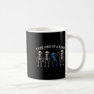 Dabbing Skeleton Diabetes Awareness Type One Of A  Coffee Mug