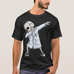Dabbing Skeleton doctor Halloween costume men wome T-Shirt