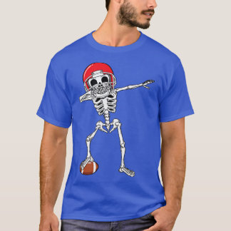 Dabbing Skeleton Football Halloween Funny Costume  T-Shirt