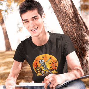 Dabbing Skeleton, Fun Halloween T-Shirt