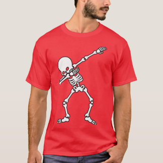 Dabbing Skeleton Funny Halloween Dab Dance Dancing T-Shirt