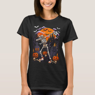 Dabbing skeleton halloween costume soccer player T-Shirt