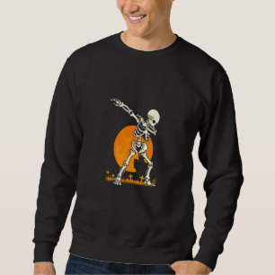 Dabbing Skeleton  Halloween Costume Spooky Season Sweatshirt
