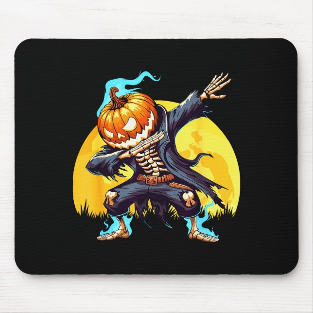 Dabbing Skeleton Headless Pumpkin Dab Dance Boys H Mouse Pad (Front)