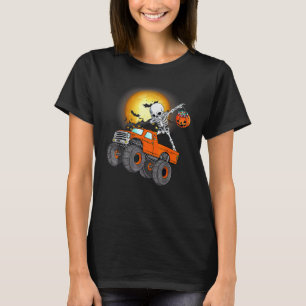 Dabbing Skeleton Monster Truck Halloween Toddler B T-Shirt