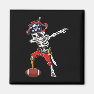 Dabbing Skeleton Pirate And Footll Ll Halloween Co Magnet