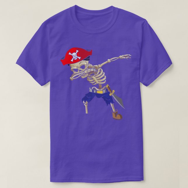 Dabbing Skeleton Pirate Funny Tee Pirate Costume P (Design Front)