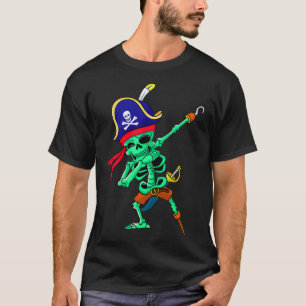 Dabbing Skeleton Pirate Halloween Ghost Dance Kids T-Shirt