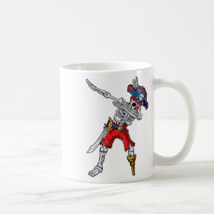 Dabbing Skeleton Pirate Halloween Kids Boys Men Gi Coffee Mug