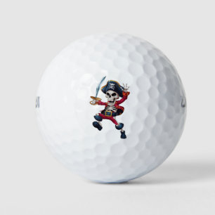 Dabbing Skeleton Pirate Halloween Kids Jolly Roger Golf Balls