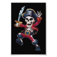 Dabbing Skeleton Pirate Halloween Kids Jolly Roger