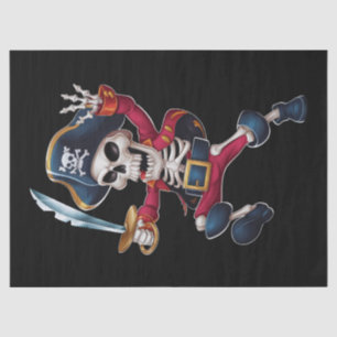 Dabbing Skeleton Pirate Halloween Kids Jolly Roger Tissue Paper