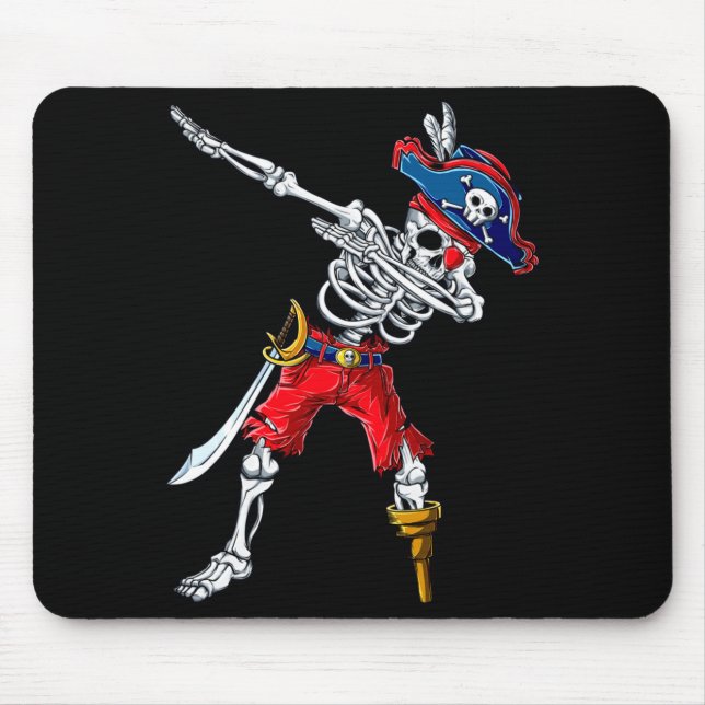 Dabbing skeleton pirate  mouse pad (Front)