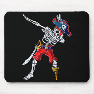 Dabbing Skeleton Pirate Mouse Pad