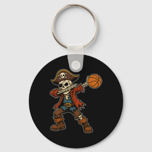 Dabbing Skeleton Pirate Sketll Halloween Pirate Da Key Ring