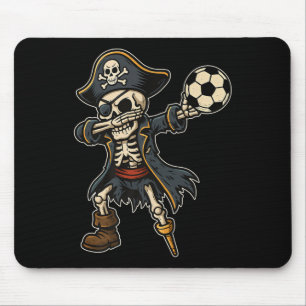 Dabbing Skeleton Pirate Soccer Halloween Pirate Da Mouse Pad