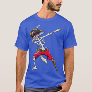 Dabbing Skeleton Pirate T Halloween Dab Kids Boys T-Shirt